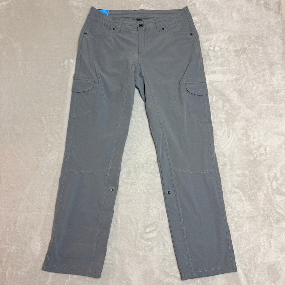 KUHL Freeflex Roll-Up Pants Women 10 Short Gray Hiking Gorpcore Kuhlkurve NEW